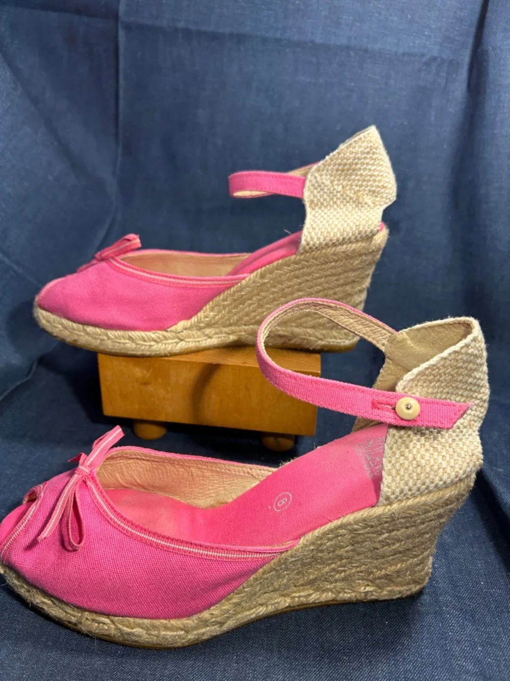 Elena Solano espadrilles wedge made in Spain peep toe